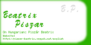 beatrix piszar business card